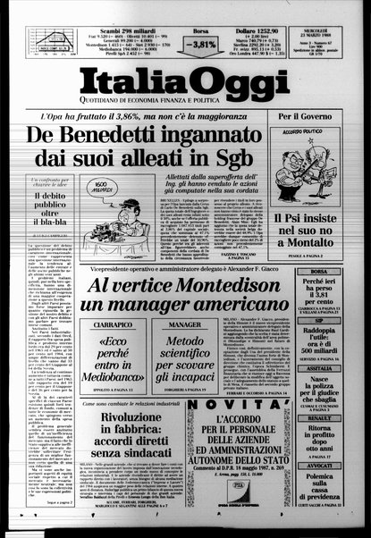 Italia oggi : quotidiano di economia finanza e politica